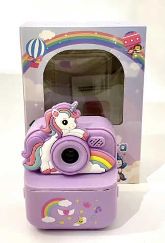 Детский фотоаппарат-принтер мгновенной печати Единорог Digital Color Unicorn, миникамера с видео и играми AP-514 фото