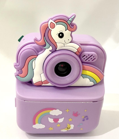 Детский фотоаппарат-принтер мгновенной печати Единорог Digital Color Unicorn, миникамера с видео и играми AP-514 фото