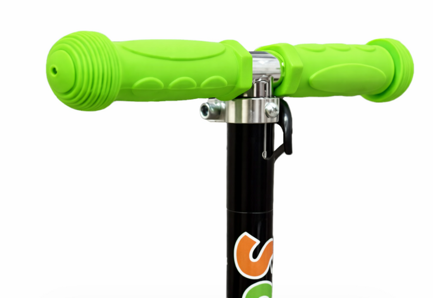 Дитячий самокат Scooter Mini зелений | Світні PU колеса, регульована ручка 55&ndash;75 см, 3 колеса AP-573 фото