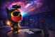 Проектор зоряного неба Space Dog Galaxy Star Light &ndash; нічник у вигляді космічної собаки, чорний AP-526 фото 1