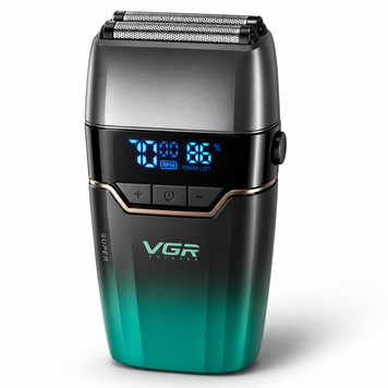 Шейвер VGR V-308 з LED-дисплеєм, 3 швидкостями, акумулятором 1200 mAh і подвійною сіткою AP-723 фото