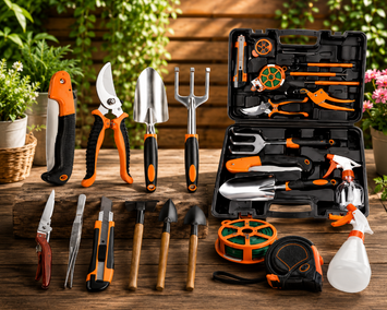 Набор садовых инструментов 14в1 в кейсе Garden Tools Set &ndash; комплект для сада, огорода и теплиц AP-660 фото