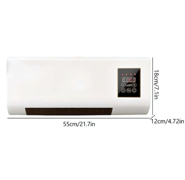 Настенный кондиционер-обогреватель 2 в 1 Wall Air Cooler 2000W с пультом, обогрев и вентиляция, дисплей, таймер AP-557 фото