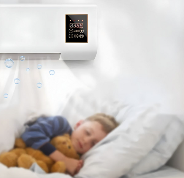 Настенный кондиционер-обогреватель 2 в 1 Wall Air Cooler 2000W с пультом, обогрев и вентиляция, дисплей, таймер AP-557 фото