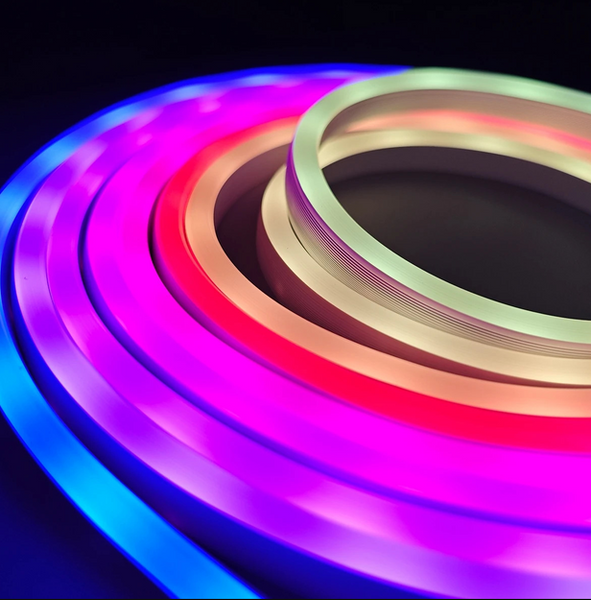 Умная LED неоновая лента RGB 5 м с пультом и управлением через приложение, влагозащита IP68 АР-408 фото