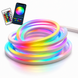 Умная LED неоновая лента RGB 5 м с пультом и управлением через приложение, влагозащита IP68 АР-408 фото 1