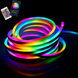 Умная LED неоновая лента RGB 5 м с пультом и управлением через приложение, влагозащита IP68 АР-408 фото 1