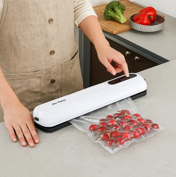 Аккумуляторный вакууматор для продуктов 90W | Портативный вакуумный упаковщик с дисплеем AP-571 фото