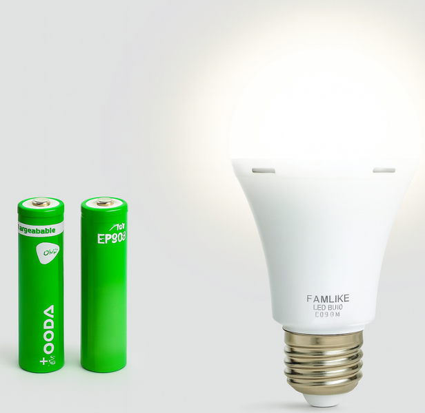 LED-лампа с аккумулятором 20W, аварийный свет до 10 часов, аккумуляторная лампочка  АP-412 фото
